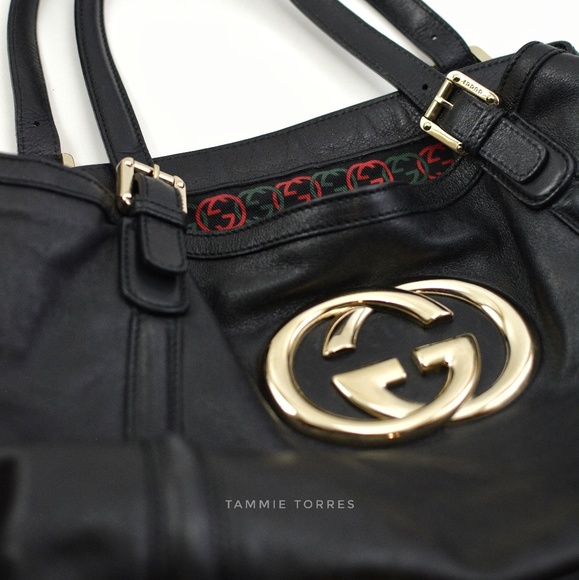 Black & Gold Gucci Handbag - Picture 2 of 5